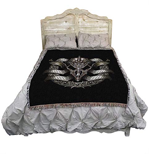 Pure Country Weavers Escudo Blanket by Ciruelo - Gift Fantasy Tapestry Throw Woven from Cotton - Made in the USA (72x54) - color: Escudo