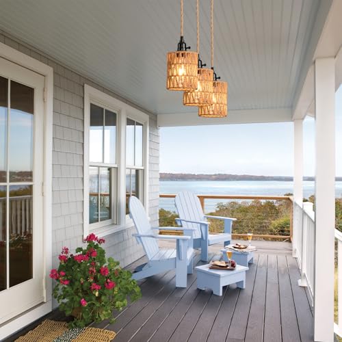 3-Light Hanging Light with Plug in Cord,Plug in Pendant Light 22ft Hemp Rope Pendant Lighting Vintage 3-Light Hanging Lamp Fixtures for Kitchen Island Living Room Bedroom - color: 3 Light Hemp Rope