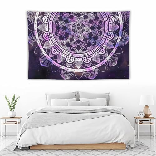 HZOHNAGO Mandala Tapestry Abstract Ancient Geometric Star Field Colorful Galaxy Pattern Printed Wall Tapestry Watercolor Abstract Wall Hanging for Bedroom Living Room Dorm 60" W x 40" H - color: Mandala-1, size: 60"L x 40"W