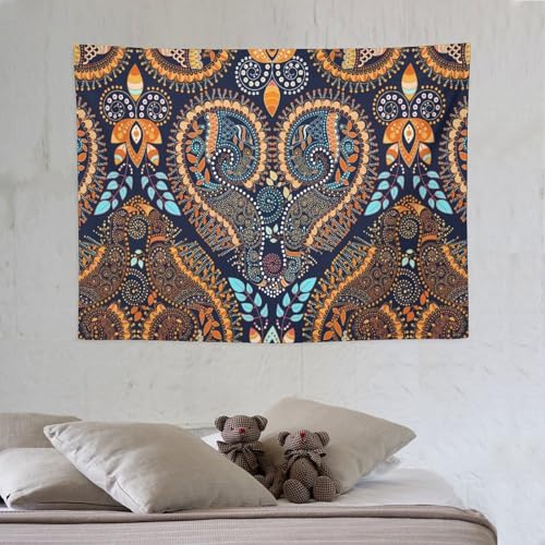 KANEPE Boho Floral Tapestry Mandala Indian Bohemian Colorful Paisley Pattern Wall Hanging Tapestries Home Decor for Living Room Bedroom Apartments Farmhouse Dorm,40inx30in (102×76cm)【Small】 - color: Boho-19, size: 40Wx30L