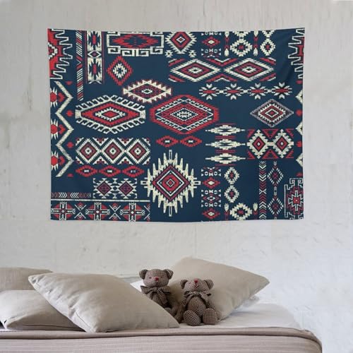 Bohemian Patchwork Aztec Tapestry, Native Tribal Ethnic Geometric Pattern Tapestries Home Decor for Living Room Bedroom Decoration 40in Wx30in H (102×76cm) - color: Bohemian Tapestry-11, size: 40in"Wx30in"H (102×76cm)