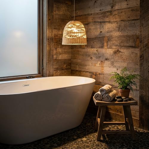 Modern Japandi Handmade Rattan Pendant Light (Dome)