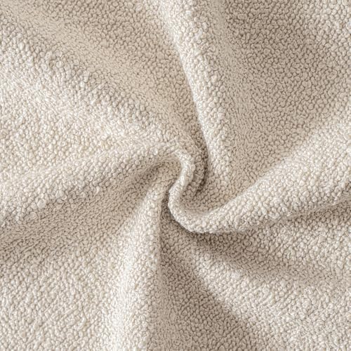 MIULEE 20x20 Inch Decorative Pillow Covers for Couch Bed Set of 2 Textured Boucle Neutral Throw Pillow Covers Natural Beige Ivory Accent Solid Pillowcases Sofa Living Room Home Decor - color: Beige, size: 20" x 20" (Pack of 2)