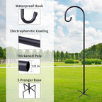 Ottsuls Bird Feeder Pole, 45 INCH Heavy Duty Shepherds Hooks for Outdoor with 5 Prong Base, Adjustable Stand Hanger for Garden Plant, Hummingbird Feeder, Lantern, Hanging Wedding Decor (2 Pack) - size: 45 INCH, style: B-2 Pack