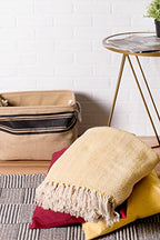 DII Chevron Throw Collection Handloomed Cotton, 50x60, Marigold - color: Marigold, size: 50x60"
