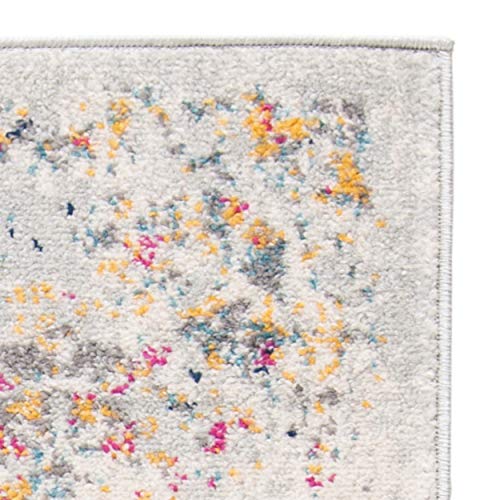 SAFAVIEH Madison Collection Runner Rug - 2'3" x 14', Grey & Gold, Boho Chic Distressed Design, Non-Shedding & Easy Care, Ideal for High Traffic Areas in Living Room, Bedroom (MAD611F) - color: Grey/Gold, size: 2'3" x 14' (Runner)