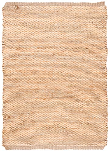 SAFAVIEH Natural Fiber Collection Accent Rug - 4' x 6', Natural, Handmade Jute, Ideal for High Traffic Areas in Entryway, Living Room, Bedroom (NF459A) - size: 4' x 6' (Rectangular)