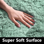 Awaytail Sage Green Area Rugs 9x12 Living Room - Super Soft Fluffy Rug Non Slip Large 9 by 12 Area Rug for Bedroom Washable - color: Sage, size: 9' x 12' (Rectangular)