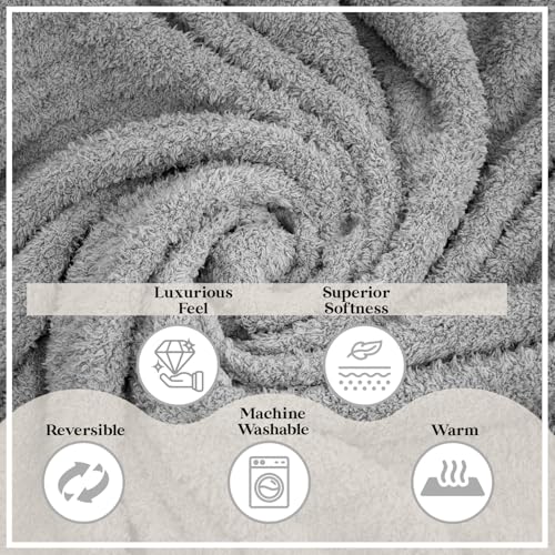 Ultra Soft Throw Blanket for Couch & Bed – Lightweight Fleece Blanket for Aesthetic Room Décor, Cozy Winter Blanket, Gift for Mom or Women - Dove Grey, 50x60 Inches - color: Dove Gray