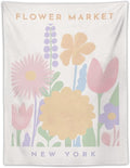 Chordity Danish Pastel Botanical Flower Market Aesthetic Tapestries Wall Hanging Tapestry Decorative Flag For Home Decor Living Room College Dorm Bedroom Banner Poster 30*40 Inch