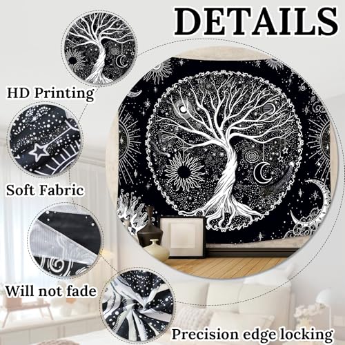 Abstract Boho Tapestry Wall Hanging for Bedroom Living Room Unique Modern Home Decor - color: Tree Of Life, size: 59.1"L x 51.2"W