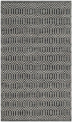 SAFAVIEH Montauk Collection Accent Rug - 2'3" x 3'9", Ivory & Dark Grey, Handmade Flat Weave Cotton, Ideal for High Traffic Areas in Entryway, Living Room, Bedroom (MTK413A) - size: 2'3" x 3'9" (Rectangular)