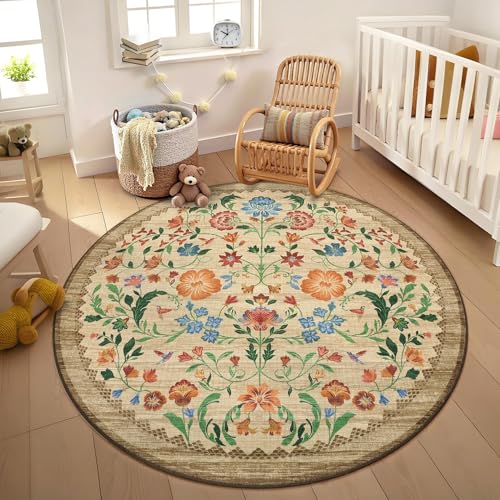 GarveeHome Area Rug for Living Room - color: C Brown, size: 6' (Round)