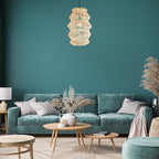 FOREVER BAMBOO Indonesian Hand-Woven Natural Rattan Pendant Light Fixture Circle Shape Woven Wicker Lampshade Chandelier Interior Decor, 15 in H x 15 in W - style: Java Circle