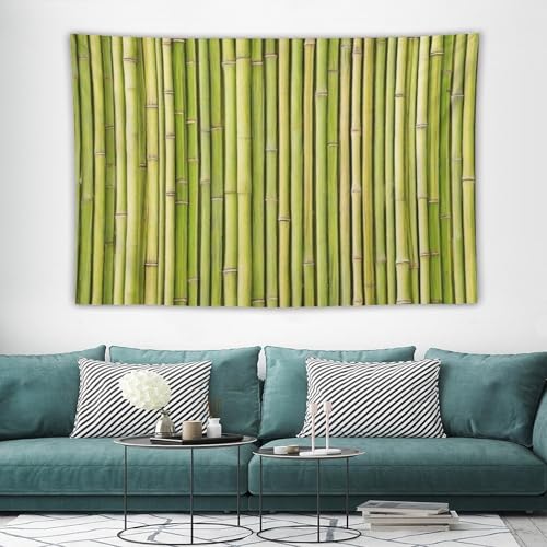HZOHNAGO Bamboo Tapestry Chinese Style Green Pattern Printed Wall Tapestry Painting Wall Hanging for Bedroom Living Room Dorm 90" W x 60" H - color: Bamboo-7, size: 90"L x 60"W