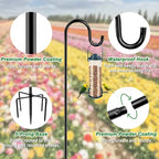 ANIDEER 48" Shepherds Hooks for Outdoor, Heavy Duty Garden Bird Feeder Pole for Hanging Bird Feeder, Plant Baskets, Solar Light Lanterns, Outdoor Plant Hanger Hook with 5 Base Prongs,1 Packs - size: 48 Inch, style: 1 Pack