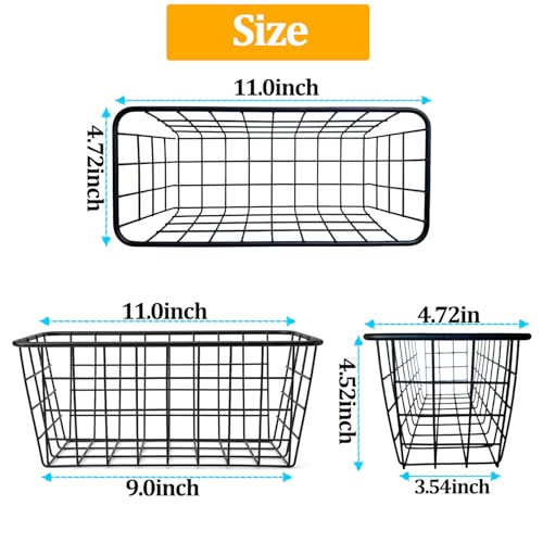 2 Set Adhesive Hanging Wall Basket Inside Cabinet Door Organizer,Wall Storage Basket-No Drilling Adhesive wall Basket for Cupboard Door,Space-Saving Small Hanging Baskets for Wall Mount Storage,Black - color: Black, size: 2 PACK