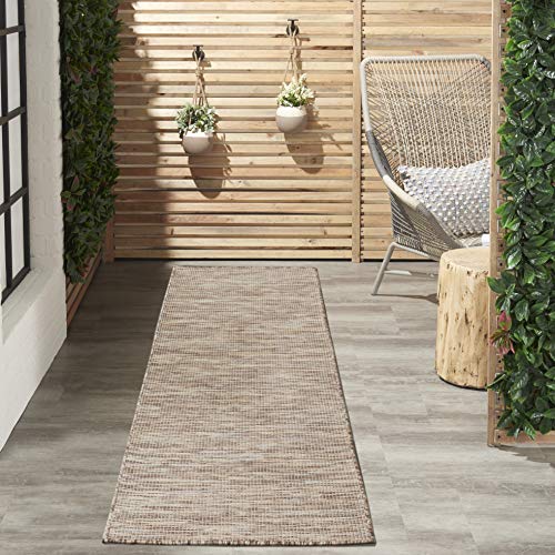 Nourison Home Positano Beige 2'2" x 10' Area Rug - Easy Clean, Non Shedding, Bed Room, Living Room, Dining Room, Kitchen (10' Runner) - color: Beige, size: 2'2" x 10' (Runner)