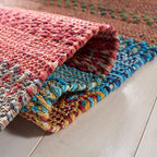 SAFAVIEH Montauk Collection Runner Rug - 2'3" x 9', Blue & Grey, Handmade Flat Weave Boho Stripe Cotton, Ideal for High Traffic Areas in Living Room, Bedroom (MTK851F) - color: Blue/Grey, size: 2'3" x 9' (Runner)