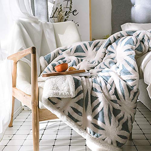 UKELER Ultra Plush Super Soft Lightweight Sherpa Throw Blanket 60''x50'' Cozy Luxury Light Blue Blanket for Bed Couch Warm Fuzzy Blanket - color: C-light Blue, size: 50''x60''