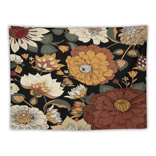 Boho Vintage Floral Tapestry Wall Hanging,Bohemian Blossom Tapestries, Multi Color Tapestry for Bedroom Home Hippie Wall Decor 40"x30" - color: Boho Floral-1, size: W40xL30in