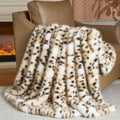Luxury Fluffy Faux Fur Throw Blanket,Thick Fluffy Silky Fuzzy Cozy Blanket,Plush Blankets for Couch, Sofa, Chair, Bed-Leopard Print,50x60 Inches - color: Leopard Print, size: Throw (50" x 60")