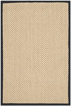 SAFAVIEH Area Rug 2x3 - Natural Fiber Collection - Maize & Black, Sisal, Woven Design with Border (NF141A) - color: Maize/Black, size: 2' x 3' (Rectangular)