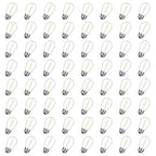 GvvooHome 64 Pack Shatterproof S14 LED Replacement Bulbs for Outdoor String Lights, 1W Equivalent to 11W Incandescent Bulb, Warm White 2200K, Dimmable, E26 Base - size: 64 Count