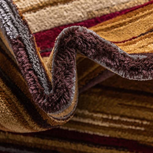 Unique Loom Barista Collection Area Rug - Icatu (5' 1" x 8' Rectangle Beige/Brown) - size: 5'1" x 8' (Rectangular)