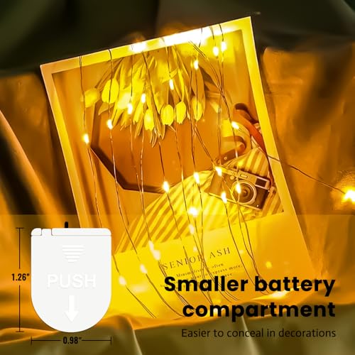 ZSJWL 30 Pack Fairy Lights Battery Operated Warm White,7Ft 20LED Mini String Light, Waterproof Twinkle Light Silver Copper Wire Lights for Wedding Party Bedroom Christmas Table Decoration - color: Warm White, size: 30 Pack – Battery Powered