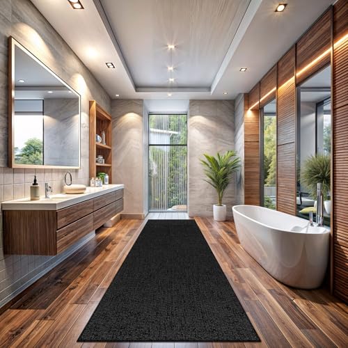 Easy Jute Runner Rug 2x7 Indoor Outdoor Natural Rugs Solid Fiber Rug Woven Area Rug Boho Easy Clean Inside Carpet for Living Room Bedroom Dining Room Hallway or Outdoor Patio Porch (2 X 7 Dark Grey) - color: Dark Grey, size: 2' x 7' (Rectangular)