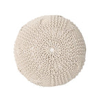 Christopher Knight Home Ansel Knitted Cotton Pouf, Beige - color: Beige