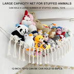 Large Stuffed Animal Net or Hammock, Boho Macrame Toy Hammock with LED Lights, Decorate Room Space Saving Pet Net for Stuffed Animals, Suitable for Nursery, Playroom, Kids Bedroom - style: A