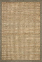 Loloi Amber Lewis Lilah Collection LIH-01 Natural/Grey 3'-6" x 5'-6" Accent Rug Jute, Wool, Cotton, Neutral, Living, Bedroom, Dining, Rug - color: Natural / Grey, size: 3'6" x 5'6" (Rectangular)