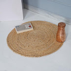 Handmade Boho Charm Farmhouse Jute Area Rug - 2' Round, Natural - color: Natural