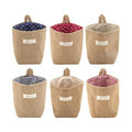 Hanging Basket, 6 Pack Hanging Wall Baskets, Wall Hanging Storage Bag Linen Small Storage Baskets for Organizing for Toy Makeup Kit Small Stuff, Flower Plant Wall Basket Decor - style: Style 1
