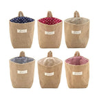 Hanging Basket, 6 Pack Hanging Wall Baskets, Wall Hanging Storage Bag Linen Small Storage Baskets for Organizing for Toy Makeup Kit Small Stuff, Flower Plant Wall Basket Decor - style: Style 1