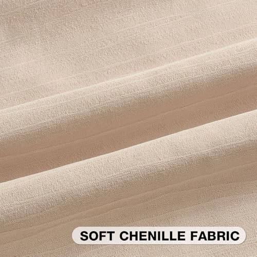FUTEI Pack of 2 Chenille Decorative Throw Pillow Covers 20x20 Inch,Soft Crushed Striped Texture Cushion Case,Modern Home Decor for Couch Bed Living Room,Pink - color: Pink, size: 20" x 20" (Pack of 2)