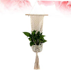BESPORTBLE Hanging Cotton Flower Holder with Bohemian Tapestry Design Durable Macrame Succulent Pot for Indoor and Outdoor Use for Home and Office Decoration