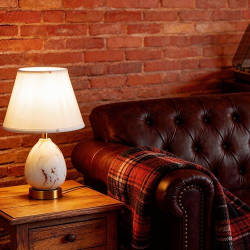 Modern Ceramic Table Lamps Set of 2 for Nightstand, Touch Dimmable Small Bedroom Lamp for Night Stands, Living Room, Kids Room (Gold of 2 Pack) - color: Gold of 2 Pack