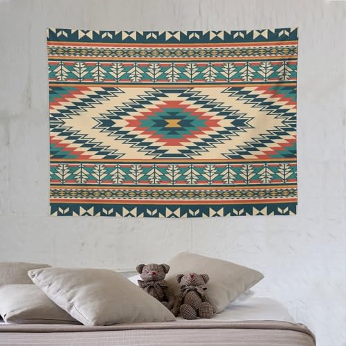 Tribal Bohemian Tapestry, Ethnic Boho Aztec Abstract Art Mexican Style Vintage Tapestries Home Decor for Living Room Bedroom Decoration 40in Wx30in H (102×76cm) - color: Bohemian Tapestry-23, size: 40in"Wx30in"H (102×76cm)
