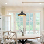 Plug in Pendant Lights Dome Hanging Lamp with Dimmable Switch 15 Ft Long Hemp Rope Farmhouse Pndant Light Cord Lighting Fixture DIY Hanging Light - color: B 1 Light