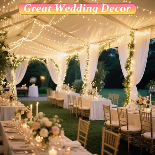 200 LED Clear Wire Warm White Christmas String Lights, 72 ft Plug-in Fairy String Lights with 8 Modes for Christmas/Party/Wedding/Bedroom/Indoor/Outdoor Decor, UL Certified - color: Warm White