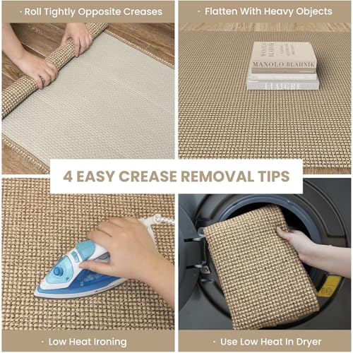 IOHOUZE Small Area Rug 2x3 Washable Woven Rugs for Entryway Non Slip Rubber Backed Kitchen Rugs Indoor Outdoor Doormat Throw Rug Floor Carpet for Entrance Front Door, Orange/Tan/Brown - color: Orange/Tan/Brown, size: 2' x 3' (Rectangular)
