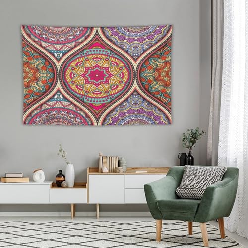 HZOHNAGO Mandala Tapestry Boho Retro Geometry Ethnic Tribes Pattern Printed Wall Tapestry Colorful Wall Hanging for Bedroom Living Room Dorm 60" W x 40" H - color: Style-10, size: 60"L x 40"W