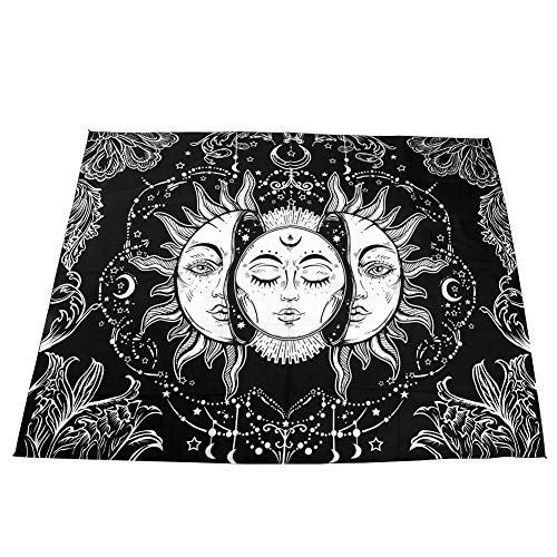 Phefop Bohemian Style Tapestry, Soft Polyester Fabric Wall Hanging Blanket with Digital Printing for Bedroom Living Room Decoration (150 * 130cm) - size: 150*130cm