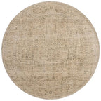 Loloi Magnolia Home by Joanna Gaines Junie Collection JUE-02 Oatmeal/Smoke 5'-3" x 5'-3", .38" Pile Height, Round Area Rug - color: Oatmeal / Smoke, size: 5'3" (Round)