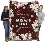 Pure Country Weavers Mom's Day Cherry Blossoms - Burgundy Blanket - Gift Tapestry Throw Woven from Cotton - Made in The USA (72x54) - color: Cherry Blossoms - Burgundy, size: 72x54