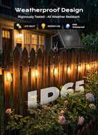 Brightown 202FT Solar String Lights Outdoor Waterproof, Patio Lights with Remote and 65+2 LED Shatterproof Bulbs, Dimmable & Timable, 3 Light Modes, Solar Lights Outdoor for Yard Camping Party Outside - size: 202FT(65 Sockets)