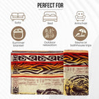 100% Cotton Throw Blanket for Couch Sofa or Bed All Season Terry Blankets & Throws, Lightweight & Breathable Cotton Blanket, Picnic Rug, Terry Bed Sheet (Tiger) - color: Tiger